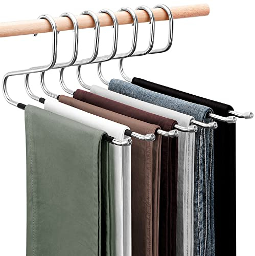DOIOWN Open Ended Pants Hangers, Stainless Steel Jeans Hangers