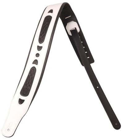 VKEID Tracolla per Chitarra Tracolla for Chitarra Regolabile in Pelle Tracolla for Chitarra Western Imbottita for Basso Elettrico