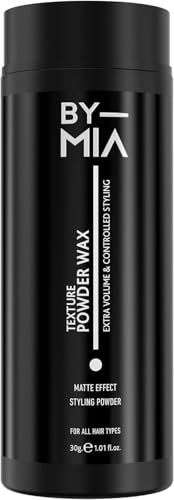 BY MIA Haarvolumenpuder 30 g (x1,5 GRÖßER) | Ultra Halt | Natürlicher Matter Look | Haarstyling-Puder für Männer | Haartexturpuder-Wachs | Texturierendes, Volumengebendes Haarpuder für Männer