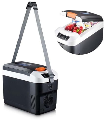 HAZARA Nevera Camping Compresor 10l De Gran Capacidad, Nevera Portatil Coche Pantalla TáCtil Inteligente, Ajustable En FríO Y Calor, Mini Refrigerador Apto Para Coches Y Camping.