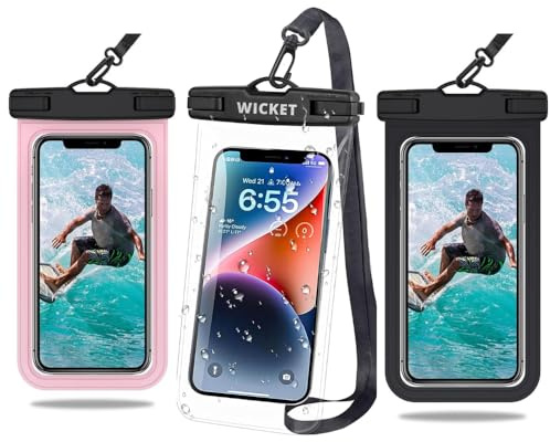 ​Universal Waterproof Phone Case, IPX8 Certified Underwater Dry Bag Pouch for iPhone, Samsung, Huawei – Transparent Cover for Swimming, Diving, and Water Sports (Clear)