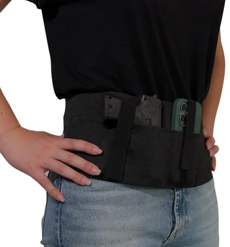 KDOTS Fondina Pistola Nascosta Tattica - Cintura Antiscippo Elastica Multiuso - Porta Accessori Universale