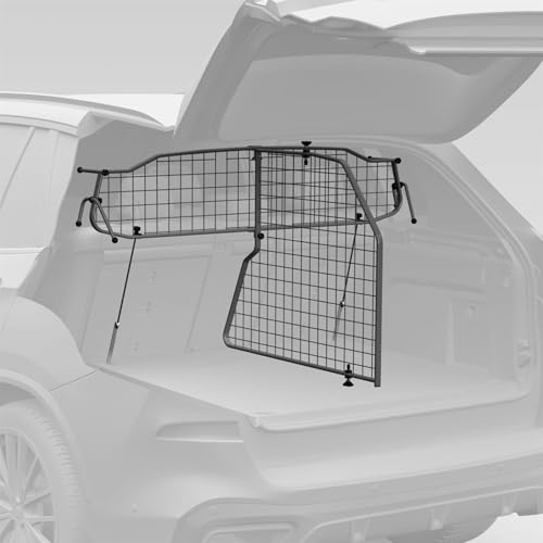Travall Hundegitter und Trenngitter für Volvo XC90 2014+, fahrzeugspezifisches Kofferraumgitter aus Stahl zur sicheren Trennung von Hund und Gepäck