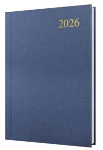 Collins - Essential - 2026 12 Month Calendar Year Planner, Day-To-Page Diary, A5 Hard Cover - Grey (ESSA51.98-26)