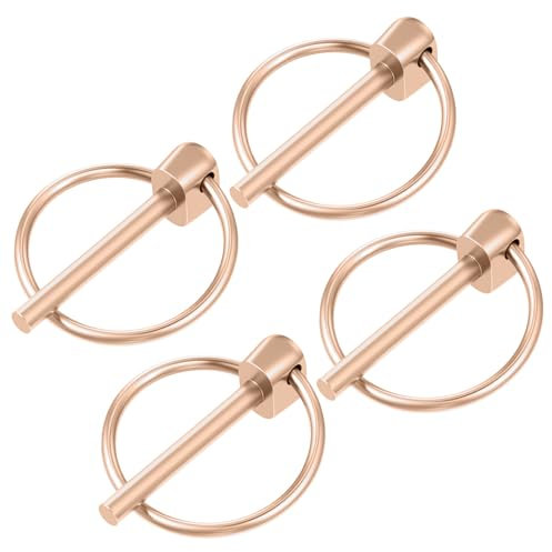 QFGasre Lot de 8 goupilles pliantes avec anneaux de direction pour tracteur, remorque, tracteurs, chariots, tondeuses à gazon, remorques (1,77 × 1,38 × 0,12 pouces)