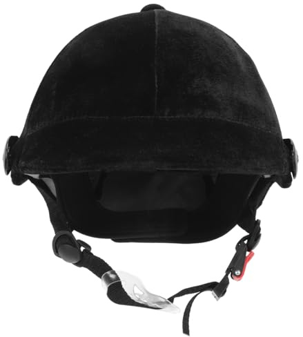 Cabilock Casco per Equitazione per Ragazzi Nero in Polipropilene Imbottitura Interna e Visiera Rimovibile per Sport All'aperto e Equitazione su Cavallo Piccolo