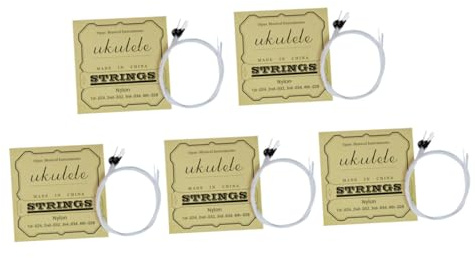 TOVINANNA Universelles Komplettset für Ukulele Ukulelensaite aus Nylon Robust und Melodisch 5 Stück zum Reparieren und Austauschen
