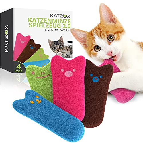 KATZOX© Premium kattkudde – förbättrat koncept 2024 I Kattmynta kudde I Katttillbehör I Katttillbehör I bit- och reptålig kattkudde I Kudde med kattmynta I Kattleksak