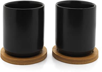 Bredemeijer Umea Vaso, Loza, Negro, 200 ml