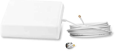 RANGEFUL AP8C-10 Antena Exterior de 8 dBi SiSo 3G/4G LTE Antena WiFi direccional de Banda Ancha 698-2700MHz para Amplificador de señal de teléfono móvil/Router 4G, SMA-Macho + N-Macho, 10m de Cable