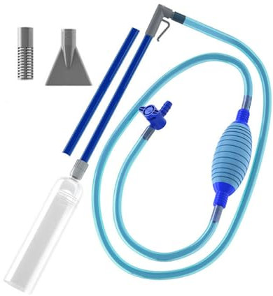Aspirapolvere manuale per vasca idromassaggio, 3,5 m, senza fili, per piscina e acquario, aspirapolvere portatile con lampadina a pressione, 2 ugelli, tubo flessibile per la pulizia di sporco e