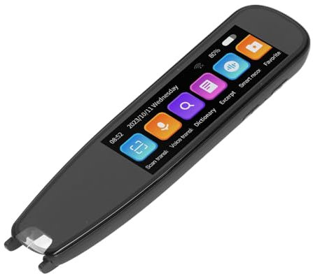 Bolígrafo de Lectura, Bolígrafo Traductor Inteligente de 12 Idiomas, Bolígrafo Lector de Texto a Voz, Herramienta de Asistencia para Dislexia, para Estudiar, Viajar, Negocios