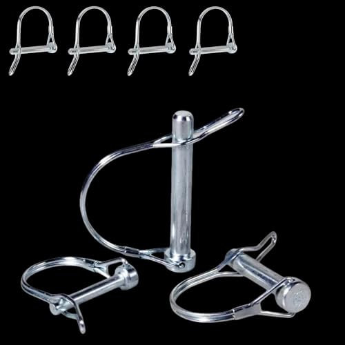 4 perni di bloccaggio M6 x 45 mm, perno di bloccaggio albero per fattoria prato giardino