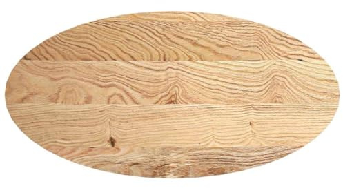 vidaXL Bordsskiva 120x60x2 cm massiv ek oval