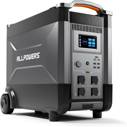 ALLPOWERS Estacion de Energia Portatil R4000 3456Wh(Pico 6000W),Batería LFP