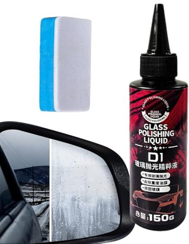 Desengrasante para cristales de coche, pasta de descontaminación de , 150 g, color crema de acabado de de larga duración, eliminador de manchas de agua, líquido de limpieza de ventanas