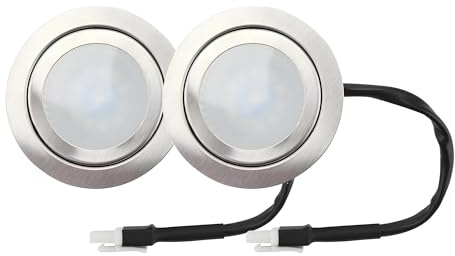 2x Acier Inoxydable DC 12 V 1.5 W Cuisine Cuisinière Ampoules Encastré Cuisine Fumée Ventilateur Extracteur Ampoules Armoire Lampe