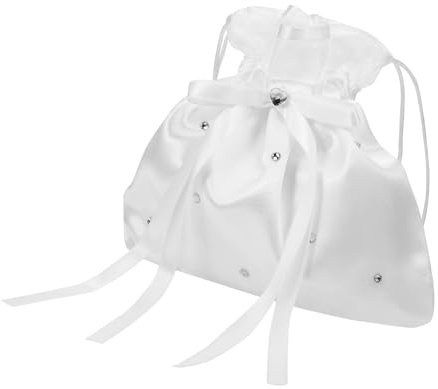 MALUGOGO Borsa da Sposa Coulisse, Pochette Porta Soldi per Matrimonio, Borsa Damigella D’Onore Elegante e Versatile per Feste e Cerimonie