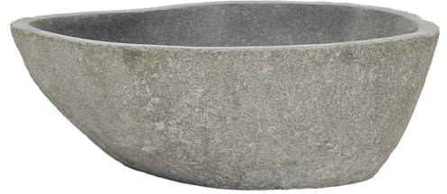 Säker natt ovalt handfat/från floden sten tvättfat skål 30 cm för badrum tvättstuga, 40 cm