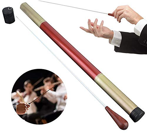 Alomejor Musik-Taktstock Dirigent Baton mit Mahagonigriff für Blasorchester, Symphony Taktstock mit Hoher Zähigkeit