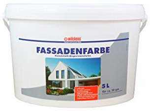 Fassadenfarbe weiß 10 Liter Wilckens ca. 60 m² hochdeckend Wandfarbe Fassade Farbe Deckfarbe