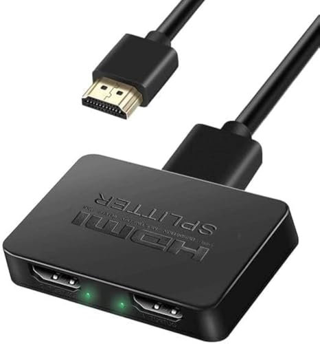 CMYDKOL HDMI Splitter 1 in 2 Out, Hemer 4K 3D 1080P HDMI Splitter 1 to 2 for Dual Monitors, HDMI Splitter 1x2 for MacBook, Xbox, PS3/4, Roku Blu-Ray Player