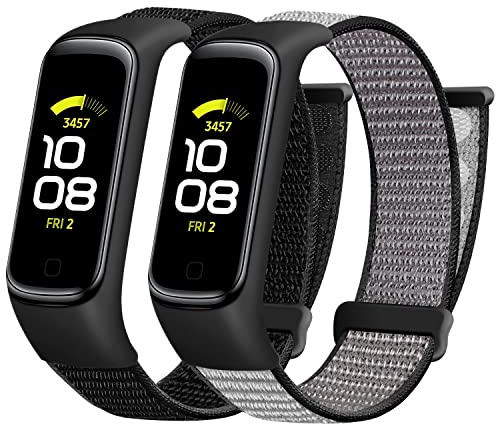 Huamanlou Armband Kompatibel mit Samsung Galaxy Fit 2 Armband, Nylon Atmungsaktives Verstellbares Uhrenarmband Sport Ersatzarmband für Galaxy Fit 2