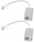eMagTech 2 Stück RJ11 auf RJ45 Konverter Adapter Telefon Splitter Telefon J11 (6P4C) Buchse auf RJ45 (8P8C) Stecker Kabel Plug and Play 145 Mm Weiß