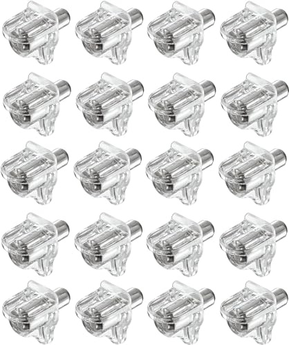 cyclingcolors 20 x golvstöd transparent 3 mm plast stål möbler hylla skåp hållare hyllhållare hyllhållare