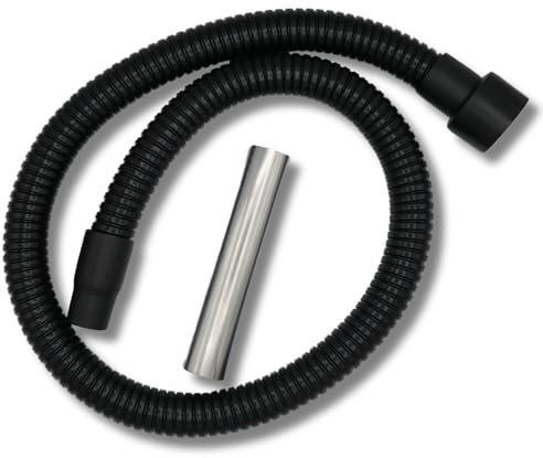 Tubo aspirador de cenizas Lavor de 1,5 m con boquilla metálica – Flexible, negro, para chimeneas y estufas