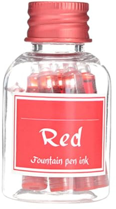 iSpchen Kalligraphie Tinte Schreibtinte für Füllhalter für Kalligrafie, Handlettering, Schreibtinte, Tintenfass Konverter, Nachfülltinte auf wasserbasis,Rot