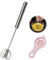 Halbautomatischer Schneebesen Aus Edelstahl,Schneebesen Edelstahl,HandrüHrgeräT,Handmixer Mini Schneebesen,Hand Push Easy Whisk zum Kochen und Backen,Schneebesen Werkzeuge,Egg