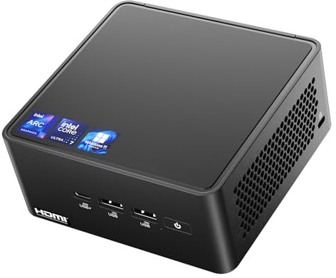 ASUS NUC 14 Pro, Intel NUC 14 Pro NUC14RVH Revel Canyon Mini-PC, Core Ultra 7 155H CPU, Intel Arc GPU, 32 GB RAM, 1 TB SSD, Win 11, Mini-Computer 8K/4K Quad-Display/WLAN 6E/BT 5.3/Thunderbolt 4