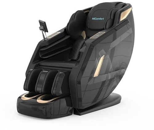 MiComfort Serenity Full Body Massage Chair with 3D SL Track - Zero Gravity Massage Office Chair for Back, Neck, Shoulders - LCD Touch Screen, Voice Control Neck and Back Massager with Heat Therapy