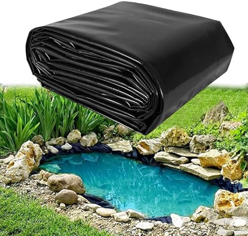 Revestimiento de estanque flexible negro resistente, membrana preformada para estanques de peces de jardín, revestimiento de plástico de polietileno a prueba de humedad