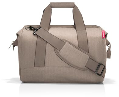 reisenthel Allrounder M - Borsa da dottore versatile per viaggi, lavoro o tempo libero, design funzionale ed elegante, A spina di pesce moka, taglia unica