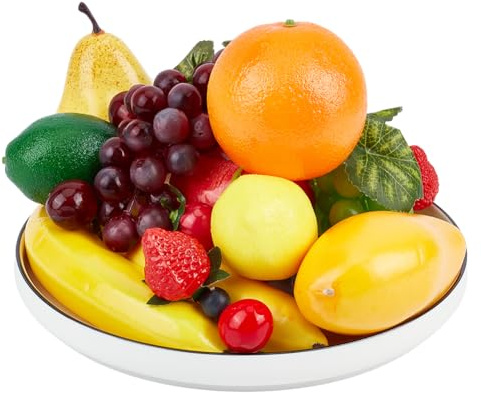 PH PandaHall 45pz Frutta Finta Decorativa 16 Stili Frutta Artificiale in Plastica, Frutti Finti Realistici per La Decorazione Della Cucina di Casa Centrotavola da Esposizione Natale Decorazioni
