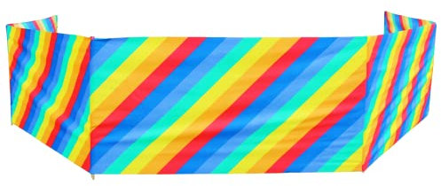 Ferocity Windschutz 10m lang Sichtschutz Lang für Strand Garten See Meer Wind Schutz Blickschutz + Gummihammer GRATIS!!, Bunte Streifen [120]