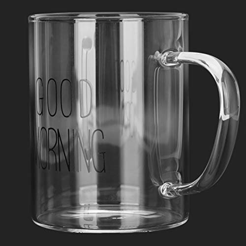 Bicchieri d'acqua riutilizzabili in plastica trasparente, tazza da caffè al latte trasparente da 350 ml con manico Bicchiere d'acqua Bicchieri Utensile da cucina(B)