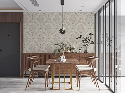 Livingwalls My Home My Spa 387072 - Carta da parati in tessuto non tessuto, motivo barocco, 10,05 x 0,53 m, colore: Bianco crema