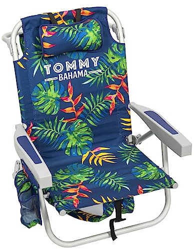 Tommy Bahama 5 Position Beach Chair (Green Leaves)