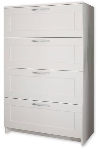 SALIAS Schubladenkommode in Weiß - Kommode mit Schubladen und viel Stauraum - 79 x 124 x 42 cm (B/H/T)