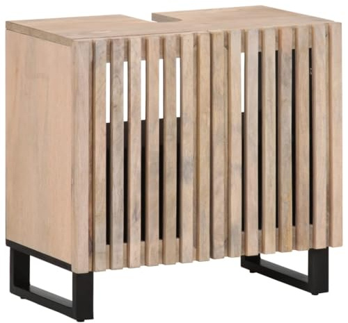 vidaXL Tvättställsskåp 62x34x58 cm massivt mangoträ