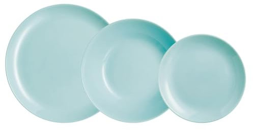 Luminarc Diwali Turquesa Vajilla Opal Apto Microondas Apto Frigorífico Apilable