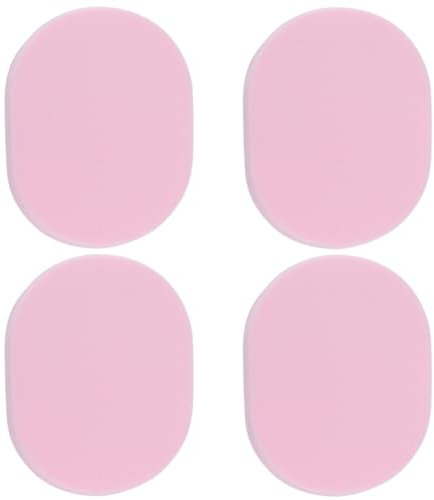 GORGECRAFT 4 Grande Éponge Nettoyante pour Le Visage Réutilisable Démaquillante Ovale pour Le Lavage du Visage Rose pour Poudre Humide pour Fond de Teint Nettoyage Quotidien Exfoliation Douce Outil