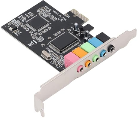 VBESTLIFE Scheda Audio PCIe, 5.1 Scheda Audio Interna con Staffa a Basso Profilo, Audio Surround Stereo 3D per PC Desktop