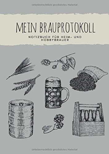 Mein Brauprotokoll Notizbuch für Heim- und Hobbybrauer: Detaillierte Brauprotokolle zum Ausfüllen | Großzügiges DIN A4 Format | 104 Seiten für 50 Sude ... durch Brauprozess | Geschenk für Bierbrauer