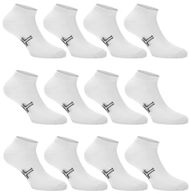 LANCETTI - 12 Paia Calzini Corti Sneaker per Uomo o Donna, Fantasmini in Cotone Filo di Scozia