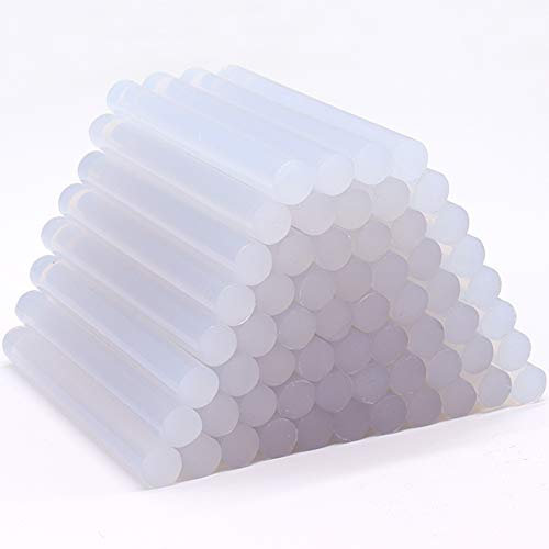 Leeyunbee 60 PCS 11mm x 100mm Hot Glue Sticks, Strong Adhesive Premium Hot Melt Strip for DIY Crafting, Plastics, Fabric, Woodworking, Ceramics, Electronic Component, Paper Products，Rubber