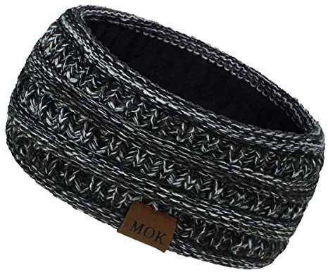 SH-RuiDu Women Ear Warmer Headband, Durable Winter Warm Kintted Fleece Lined Headband Winter Ear Warmer for Outdoors